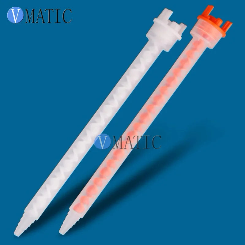 MF08-18 Static Mixing Tube with Bayonet Mount - 18 Helix Elements for Perfect 2-Part Adhesive Mixing | Dispensing Consumable