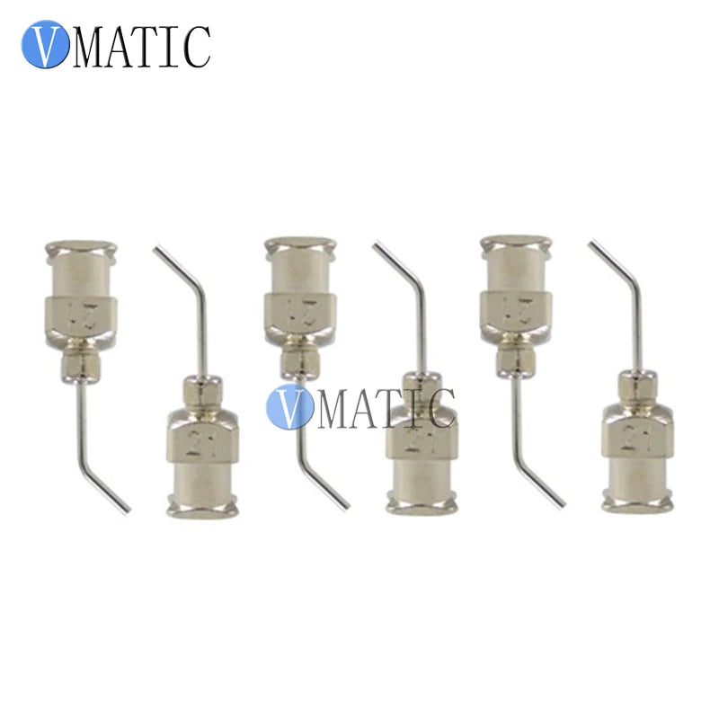 High Quality 12Pcs 1/2'' Inch 21G 45 Degree Bent Stainless Steel Dispensing Needle