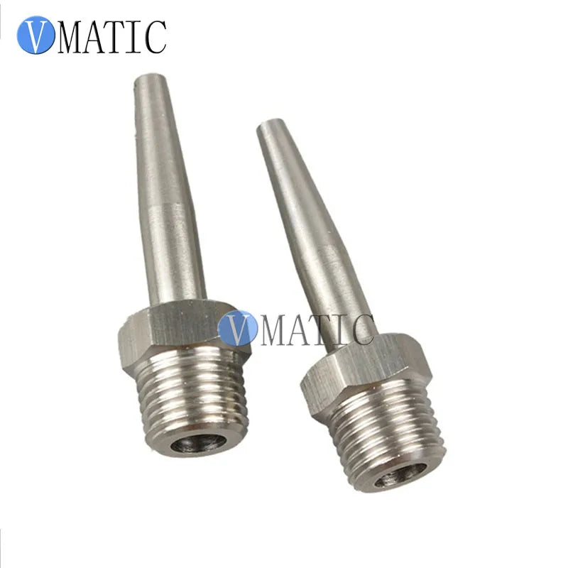 Free Shipping Stainless Steel Long Pointed Straight Jet Pressure Washer Nozzle Tip - External Thread Fast Fitting Adapter
