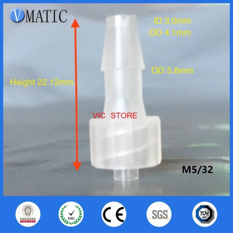 High Quality Assortment Male Luer Tapered Fitting (Polyprop) Luer Lock Syringe Fitting Connectors 1/16 Inch