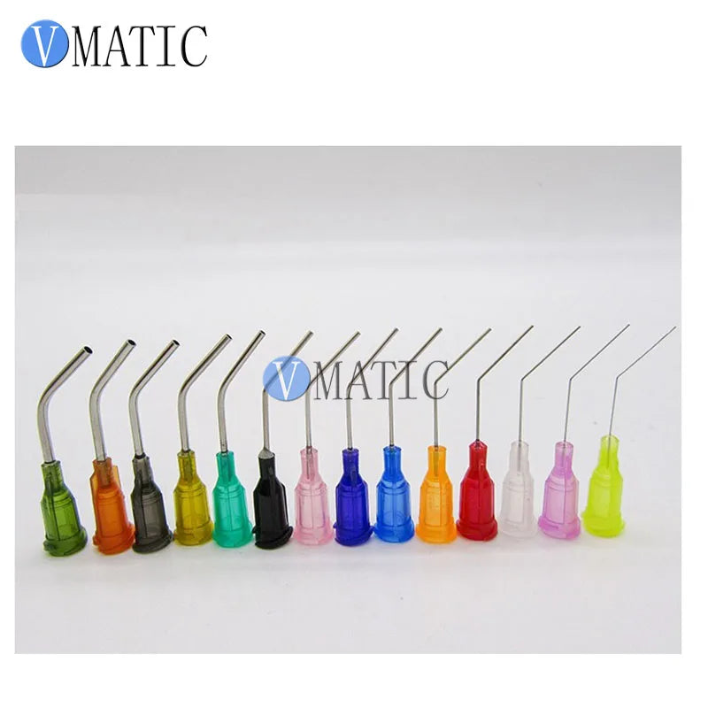 High Quality 45 Degree 14-27G 1 Inch Te Bent Dispensing Tips Dispenser Needle For Dispensing Syringe