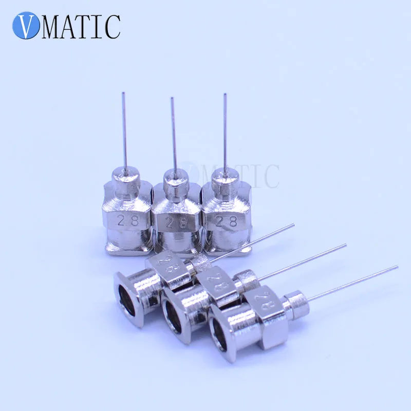 Free Ship 1/2'' Tip Length 28G All Metal Blunt Stainless Steel 12 Pcs Glue Fluid Liquid Dispensing Syringe Needle 1/2 Inch