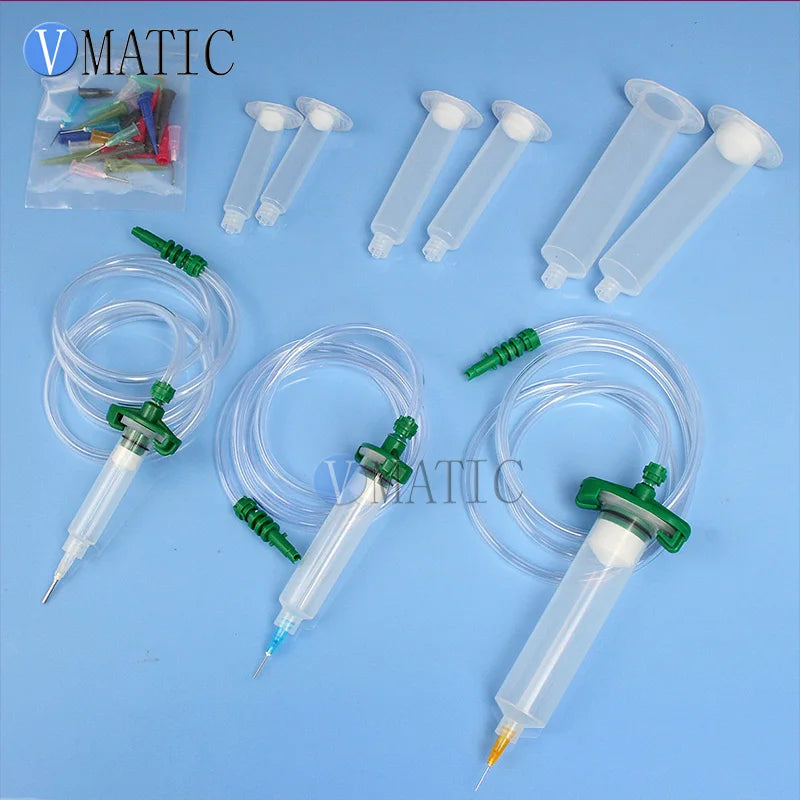 Free Shipping Best Promotion Liquid Dispenser Solder Paste Adhesive Glue Dispensing Pneumatic Syringe With Needles