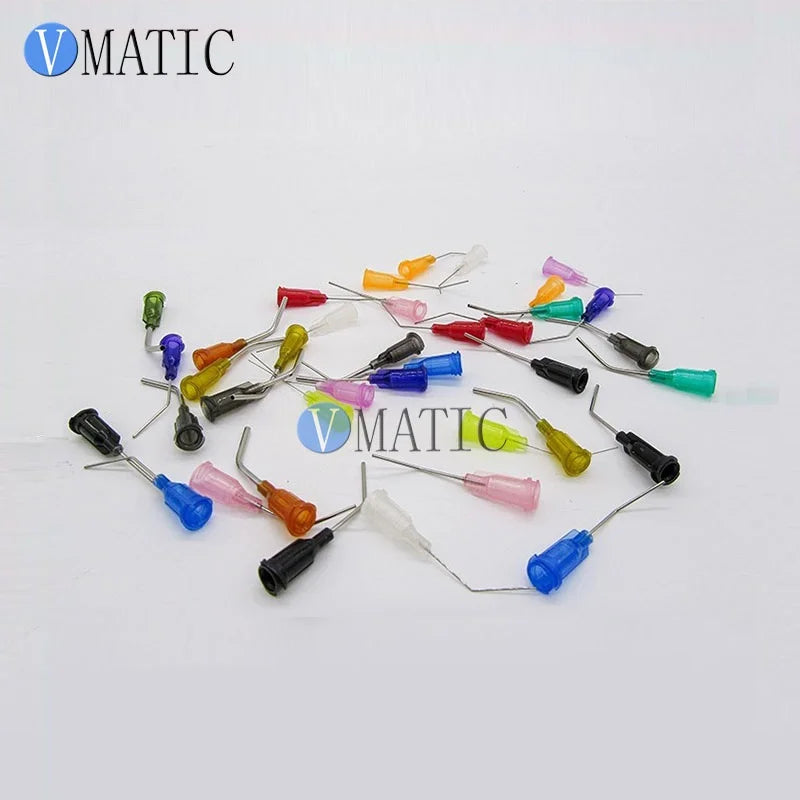 High Quality 45 Degree 14-27G 1 Inch Te Bent Dispensing Tips Dispenser Needle For Dispensing Syringe