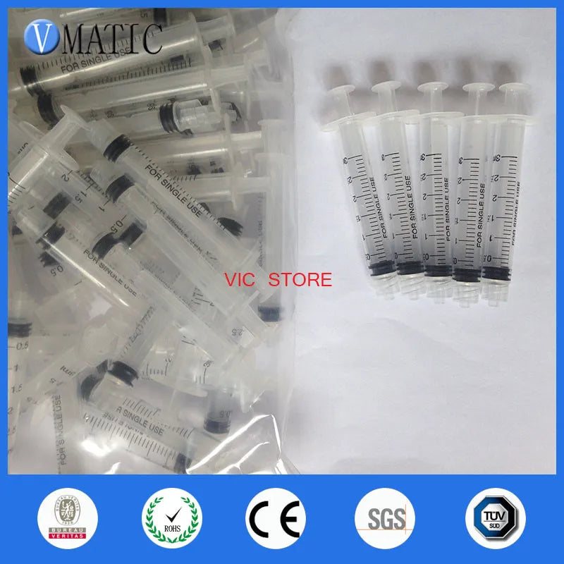 Free Shipping China Factory 100Pcs 3ml Dispensing Plastic Liquid Dispenser Syringe 3cc