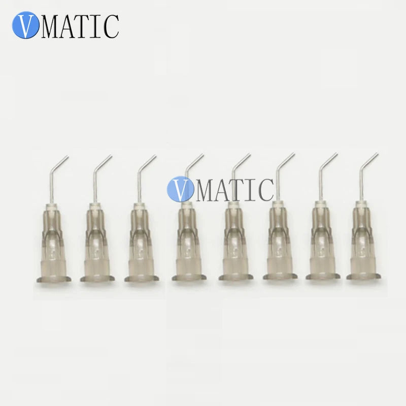 Free Shipping 100 Pieces 27G 45 Bent Degree 0.5'' 1/2 Inch Glue Dispensing Needle Bayonet Type Needles