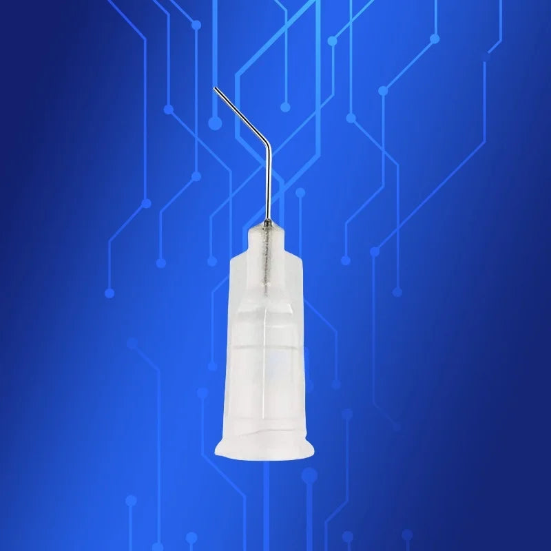 Free Shipping 27G Clear 0.5'' Length 45 Degree Bend Bent Dispensing Needle Tips Blunt Stainless Steel Dispenser Needles 1/2 Inch
