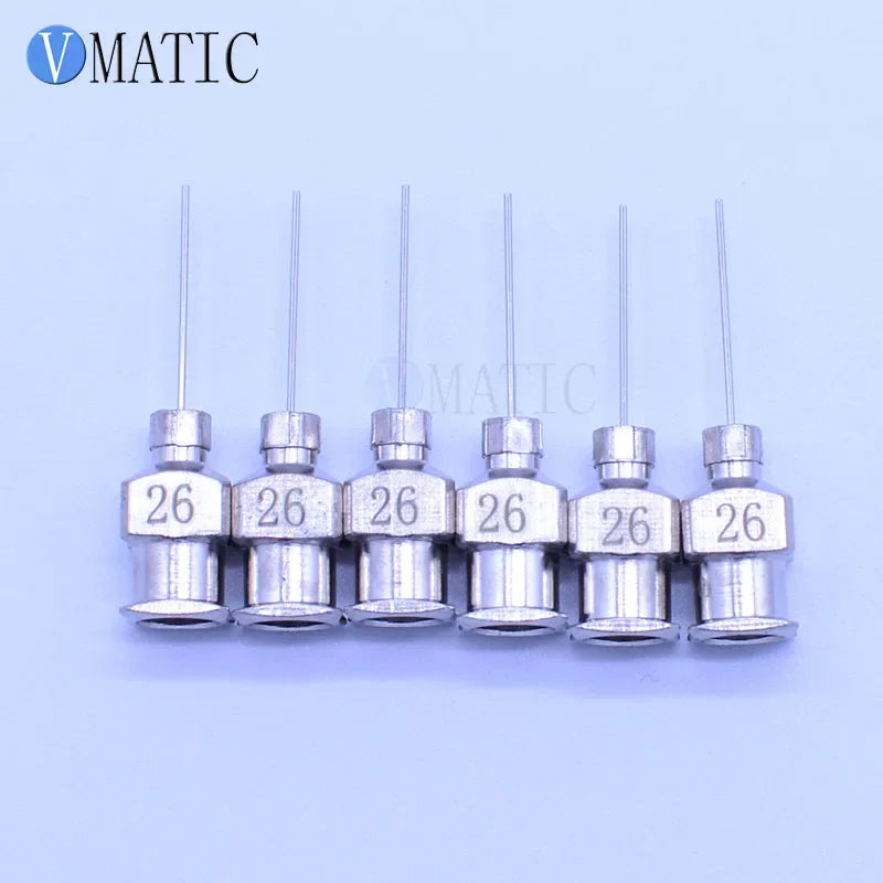 Free Shipping 12Pcs 1/2 Inch Needle Tip Length 26G Stainless Steel Epoxy Glue Dispensing Needles