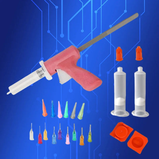 ‌30-55ml Manual Dispensing Gun | Precision Epoxy Applicator with 2 Syringes 30&55ml for Craft Resin PCB Adhesive Fast Ship‌