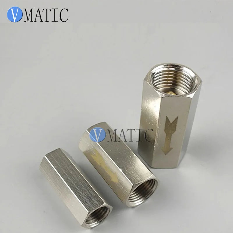 Spring-Loaded Pneumatic Check Valve (One Way Valve) - Hex Internal Thread - Gas & Liquid Non-Return Valve