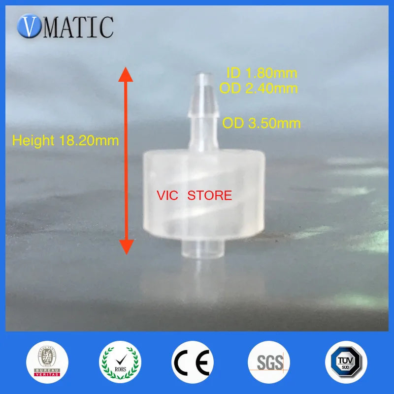 Free Shipping 100 Pieces 3/32 Inch Barb Male Luer Tapered Fitting (Polyprop) Luer Lock Tapered Connector Adapter