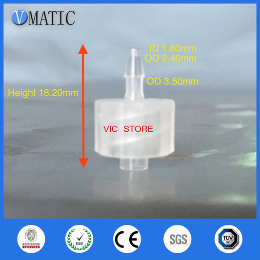 Free Shipping 100 Pieces 3/32 Inch Barb Male Luer Tapered Fitting (Polyprop) Luer Lock Tapered Connector Adapter