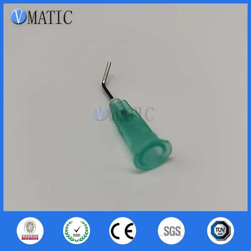 Free Shipping 100 Pieces 21G 45 Bent Degree 0.5'' 1/2 Inch Glue Dispensing Needle Bayonet Type Needles