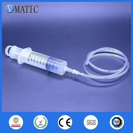 Free Shipping Liquid Dispensing Large Big Giant 100ml/cc Syringe Big Mouth + PVC Tube Set