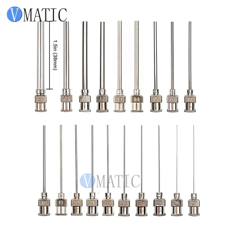 Free Shipping 12Pcs 12Ga 1.5'' Blunt Stainless Steel Glue Dispensing Adhesive Dispenser Syringe Needle 1-1/2 Inch