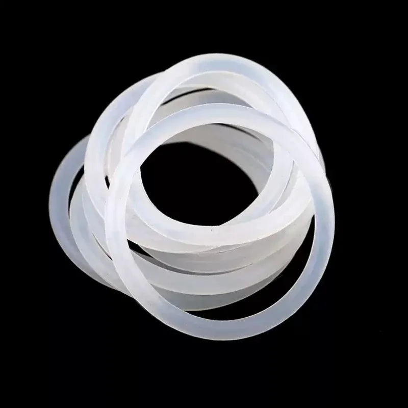 White Silicone Ring Gasket CS 1-2.4mm OD5 ~ 90mm Food Grade Waterproof Washer Rubber Insulate o-ring rubber ring