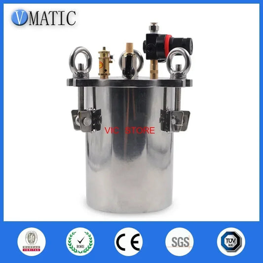 Industrial Automatic Dispensing System | 3L Stainless Steel Pressure Tank w/ Pneumatic Control for High-Viscosity Adhesives