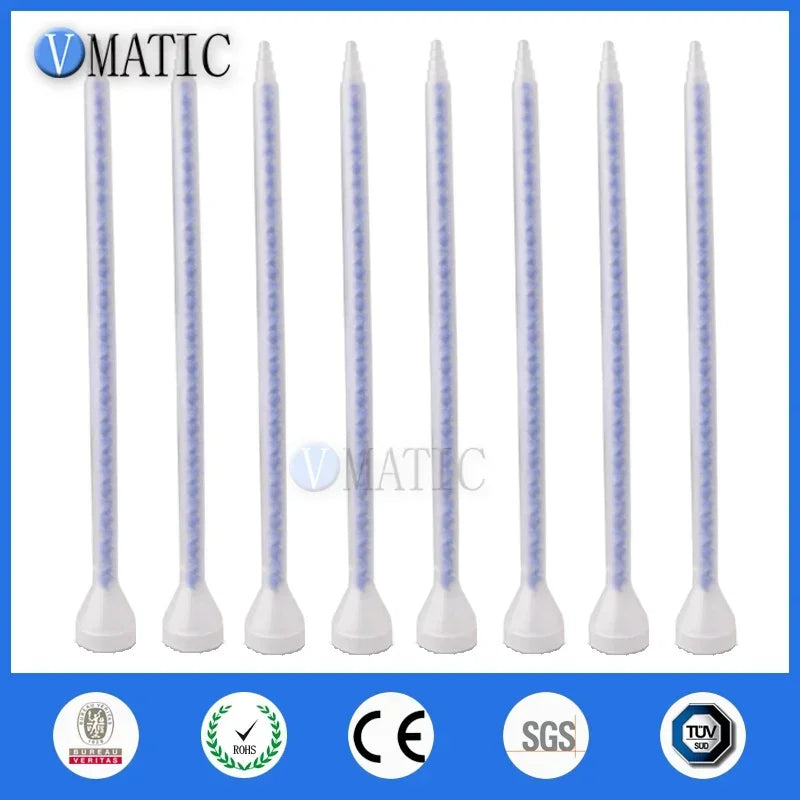 ME05-32 Static Mixing Nozzle 5PCS - Resin Mixer with POM Core & Bell-Mouth Silicone Tube for Dual Component Epoxy Adhesives