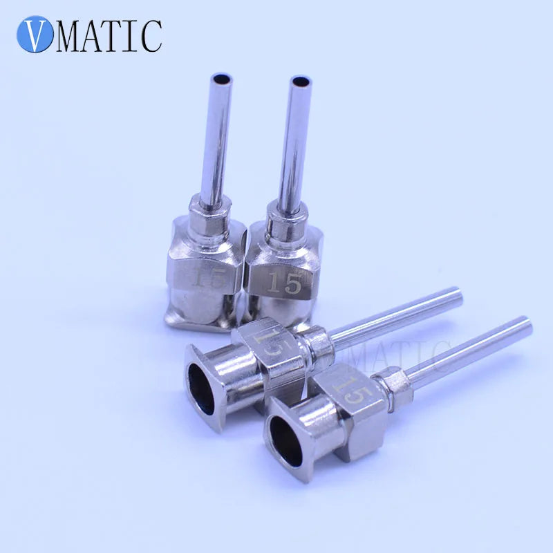 High Quality Hot Selling 12Pcs 0.5'' Tip Length 15G All Metal Tips Blunt Stainless Steel Glue Dispensing Needle Tips 1/2 Inch