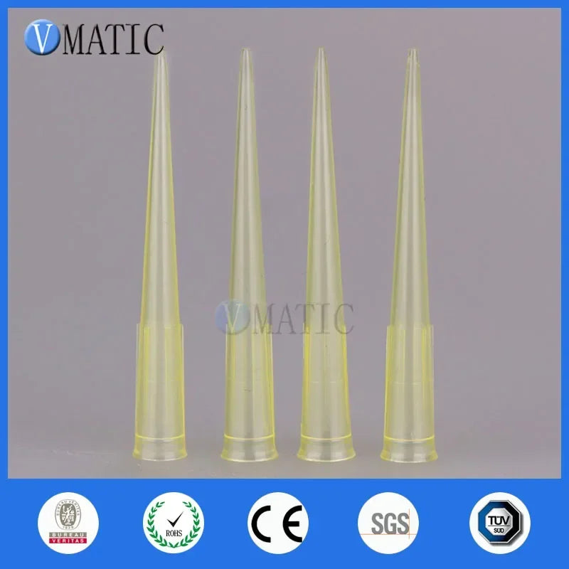 Free Shipping 1000Pcs 200ul 0.2ml Plastic Needle Id 6mm Length 50mm Fluid TT Tips
