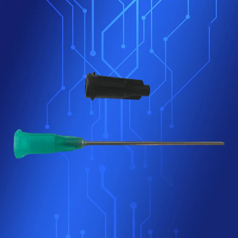 ‌50pcs 18G Dispensing Needles 1.5" with Syringe Caps | Luer Lock Safety Tips for Epoxy/Silicone Free Shipping‌