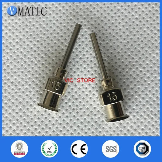 Free Shipping Hot Selling 12Pcs 0.5'' Tip Length 15G All Metal Tips Blunt Stainless Steel Glue Dispensing Needle Tips 1/2 Inch