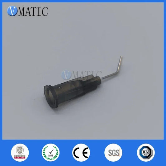 Free Shipping 100 Pieces 22G 45 Bent Degree 0.5'' 1/2 Inch Glue Dispensing Needle Bayonet Type Needles