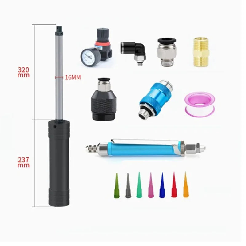 Manual/Pneumatic Dispensing Gun - Precision Flow Control for 330ml & 50ml Cartridges of Silicone, Sealant & 2K Adhesive