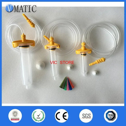 Free Shipping 5cc/10cc/30cc Glue Dispenser Syringe Barrel White Color Syringe Adapter (each size have 2set, totally 6 sets)