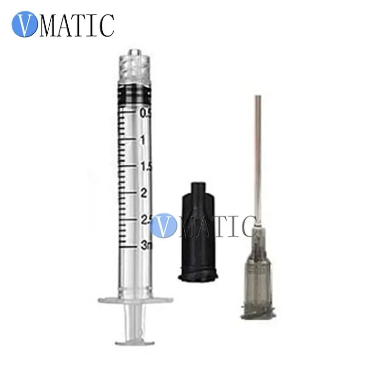 Free Shipping Plastic Syringe 1/3/5/10/20cc/ml With 16G 1.5'' 1-1/2 Inch Tubing Length Dispensing Needle Tips (not sterilized)