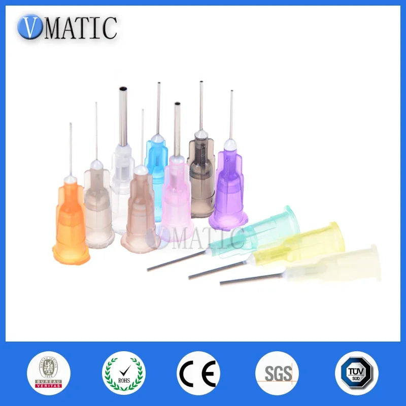 Free Shipping 100pcs 23G Stainless Steel Dispensing Tapered Pinhead Glue Liquid Needles 1/2 Inch For Dispenser Controller