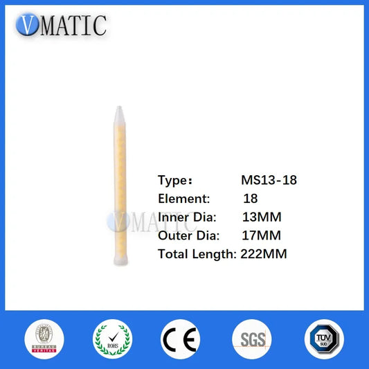 Free Shipping High Precision Large Flow Resin Static Mixer MS13-18 Nozzles Glue Spray Epoxy Mixing Nozzle