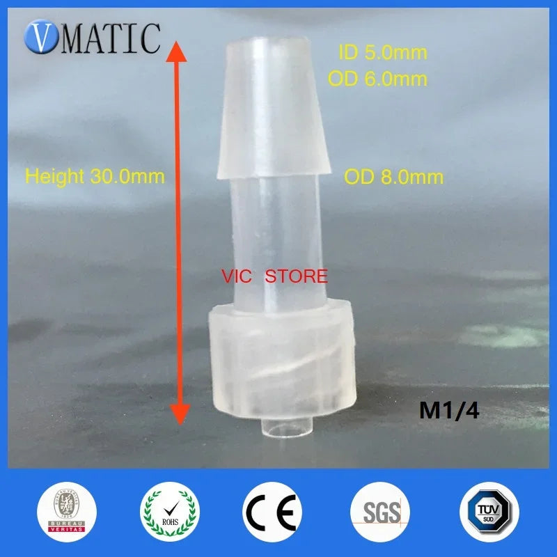 High Quality Assortment Male Luer Tapered Fitting (Polyprop) Luer Lock Syringe Fitting Connectors 1/16 Inch