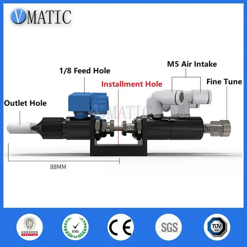 Free Shipping Double liquid Precision Adjustable Suction Glue Dispensing Valve