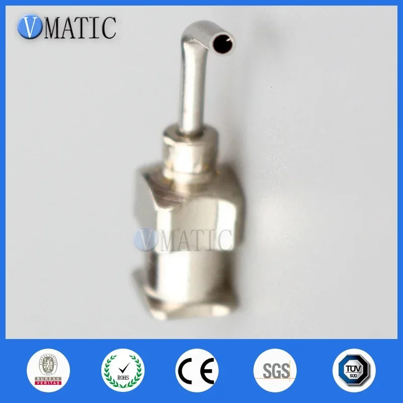 ‌13-30G Angled Dispensing Needle 0.5'' | 90° Stainless Steel Luer Lock Tips for Industrial Adhesive & Cosmetic | 12pcs Fast Ship