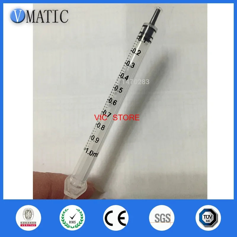 Free Shipping 50Pcs 1ml/1cc Dispensing Plastic Liquid Dispenser Syringe Industrial Manual Syringe