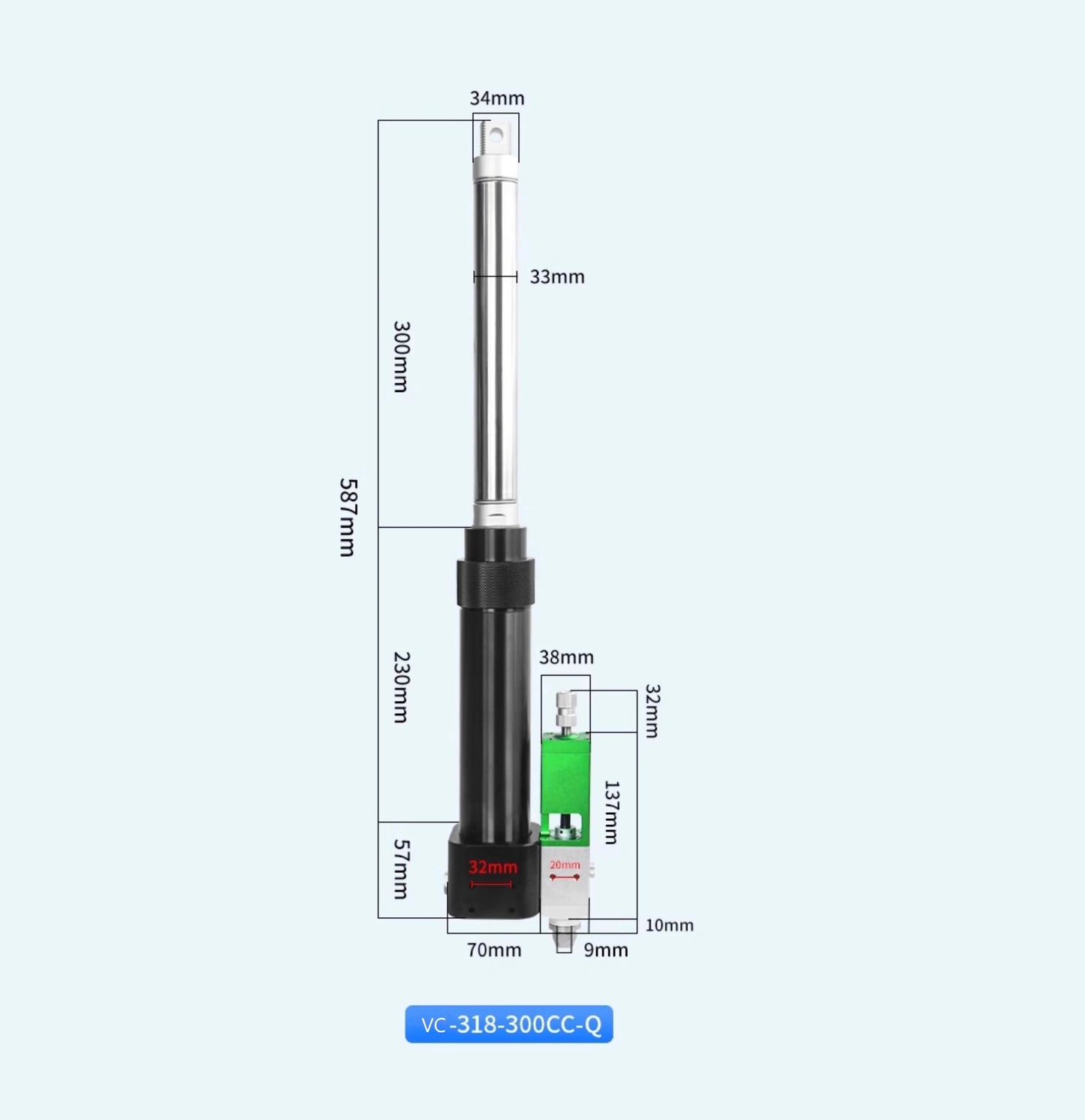 Free Shipping VC318-300CC Pneumatic Anti-Drip Dispensing Valve 300ML High Precision Large Flow for Glue / Silicone
