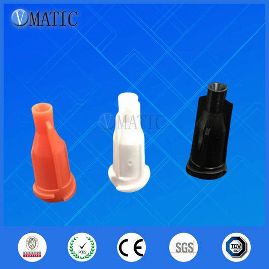 50pc Luer Lock Tip Caps Orange Color Screw Type Plastic Syringe Stopper For Industrials