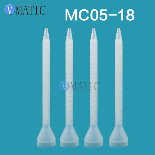 Free Shipping High Quality Plastic Resin Static Mixer MC05-18 Mixing Nozzles For Duo Pack Epoxies (White Core)