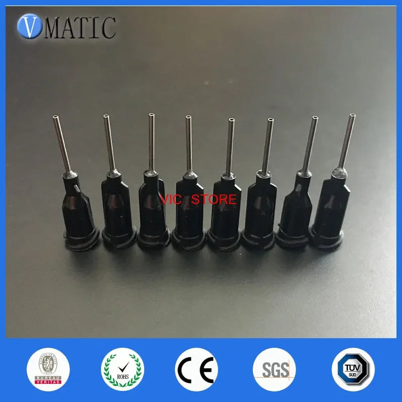 ‌Industrial-Grade Dispensing Tips 19G | 1/2 Inch Anti-UV Black Needles for UV Adhesive & Epoxy Resin (50-Pcs)‌