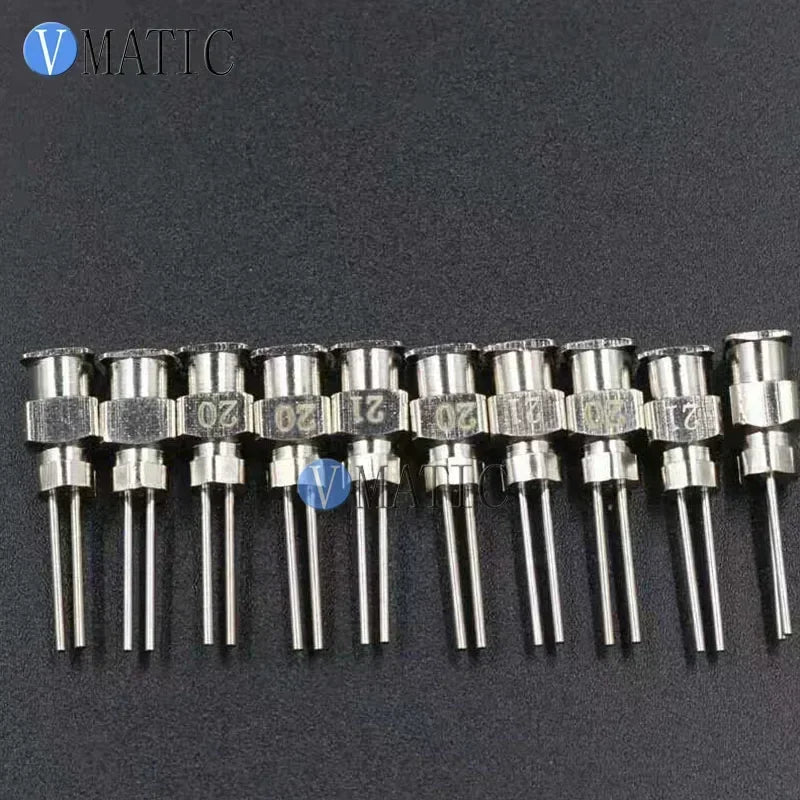 ‌12-Piece 21G Dual-Tip Dispensing Needles | 1/2" S.S. Tips for Epoxy/Silicone/Adhesive Fast Ship‌