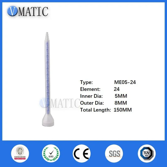 Free Shipping 5pcs ME05-24 Plastic Nozzles Duo Pack Epoxies Silicone Mixing Tube Resin Static Mixer For AB Glue Mix