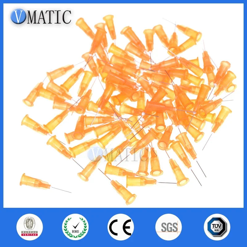 ‌100pcs 25G 1/2" Industrial Dispensing Kit | Plastic Syringe with Steel Blunt Tip Free Shipping‌