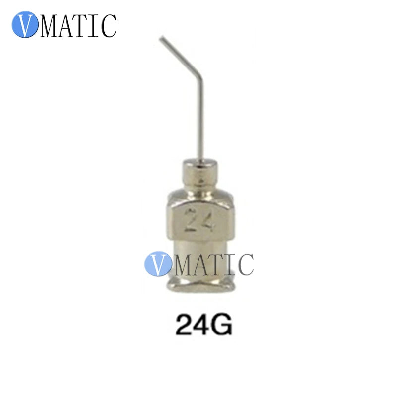 ‌17G(1.07mm) 45° Bent Stainless Steel Needles | 12.7mm(1/2") Length for High-Viscosity Epoxy & Solder Paste (12pcs Pack)‌