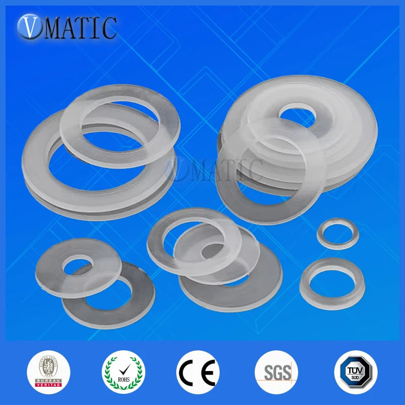 M3 M3.5 M4 M5 M6 M8 M10 M12 M14 M16 M18 M20 Clear Nylon Flat Washer PE Plastic Screw Gasket Insulation Spacer Seals Rings
