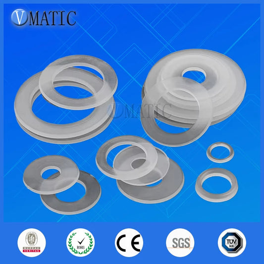 M3 M3.5 M4 M5 M6 M8 M10 M12 M14 M16 M18 M20 Clear Nylon Flat Washer PE Plastic Screw Gasket Insulation Spacer Seals Rings