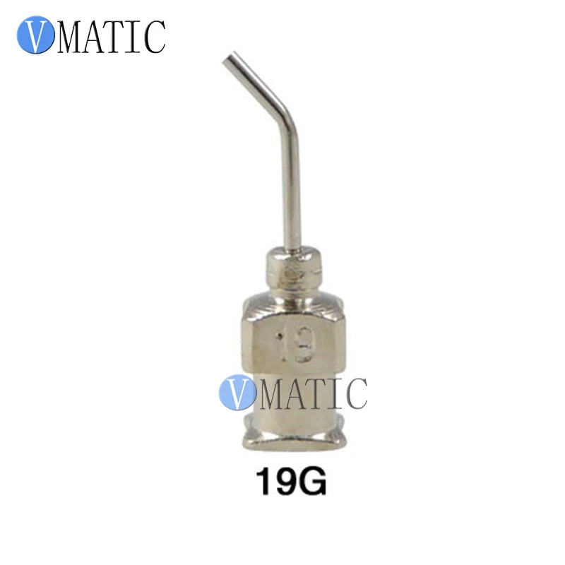 ‌17G(1.07mm) 45° Bent Stainless Steel Needles | 12.7mm(1/2") Length for High-Viscosity Epoxy & Solder Paste (12pcs Pack)‌