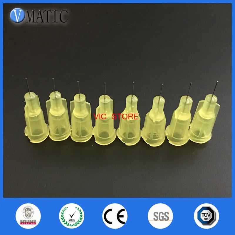 Free Shipping Non Sterilized 100pcs/lot 32G 1/4 Inch Stainless Steel Dispensing Screw Syringe Needle Tips