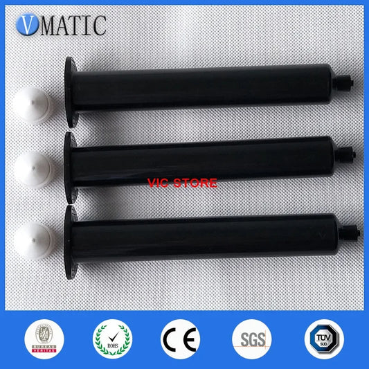 Free Shipping 3Pcs 55ml Us Style UV Dispenser Black Pneumatic Syringe 55cc Black UV Dispensing Syringes