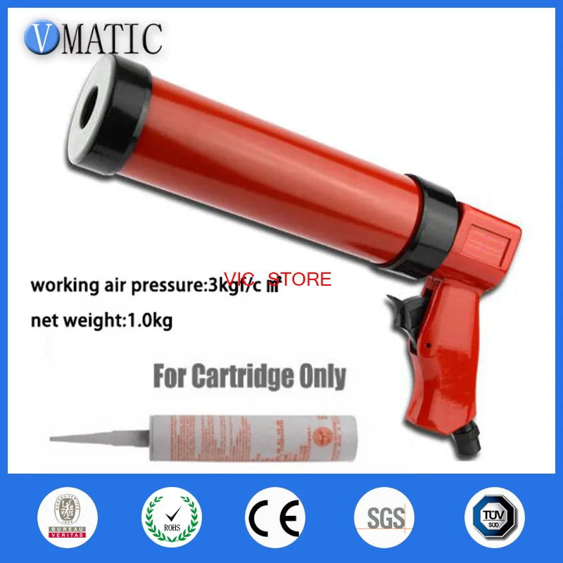 High Quality Pneumatic Caulking Glue Gun 310ml/cc 1Pc With Plastic Cartridge 1Pc
